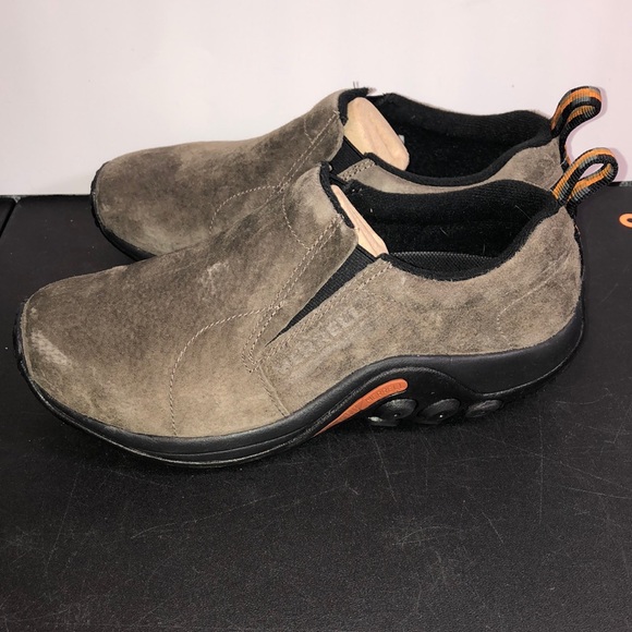 WIDE MERRELL MEN'S JUNGLE MOCCASINS GUNSMOKE GREY - Picture 2 of 16